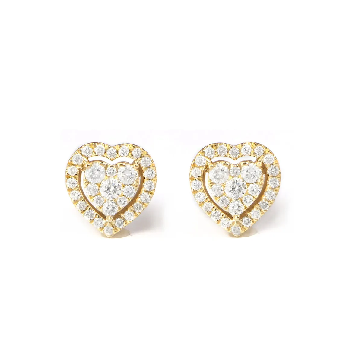 De Couer 14K Yellow Gold 1/2ct TDW Diamond Heart Shape Earrings sold by Zulily product image thumbnail 3