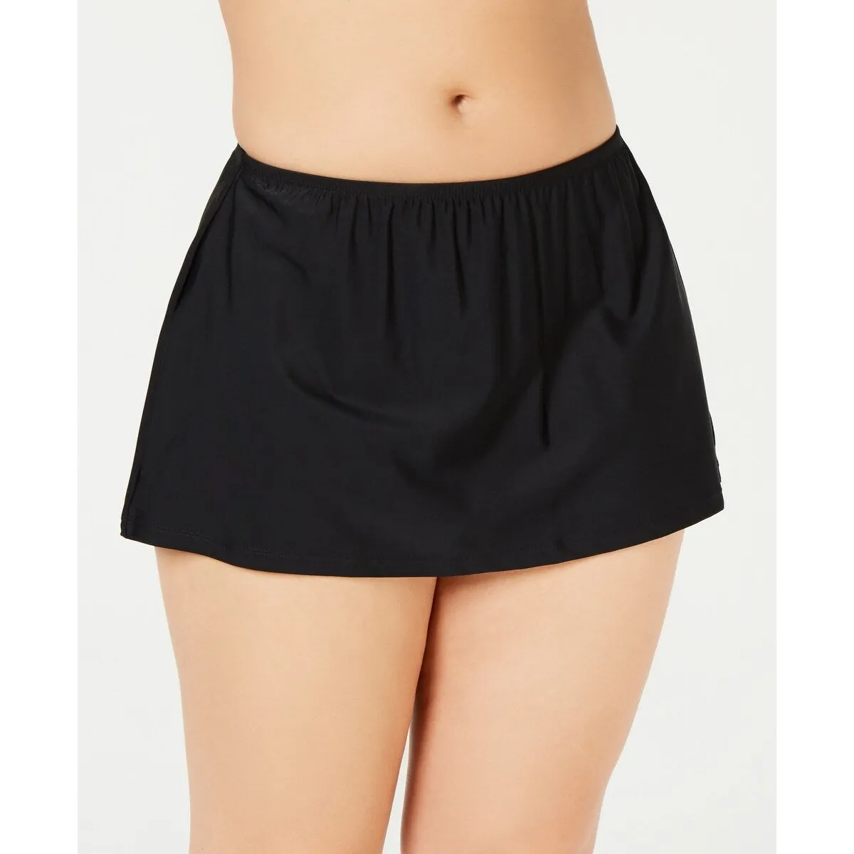 Island Escape Women's Plus Swim Skirt Swimsuit Black sold by Zulily product image thumbnail 2