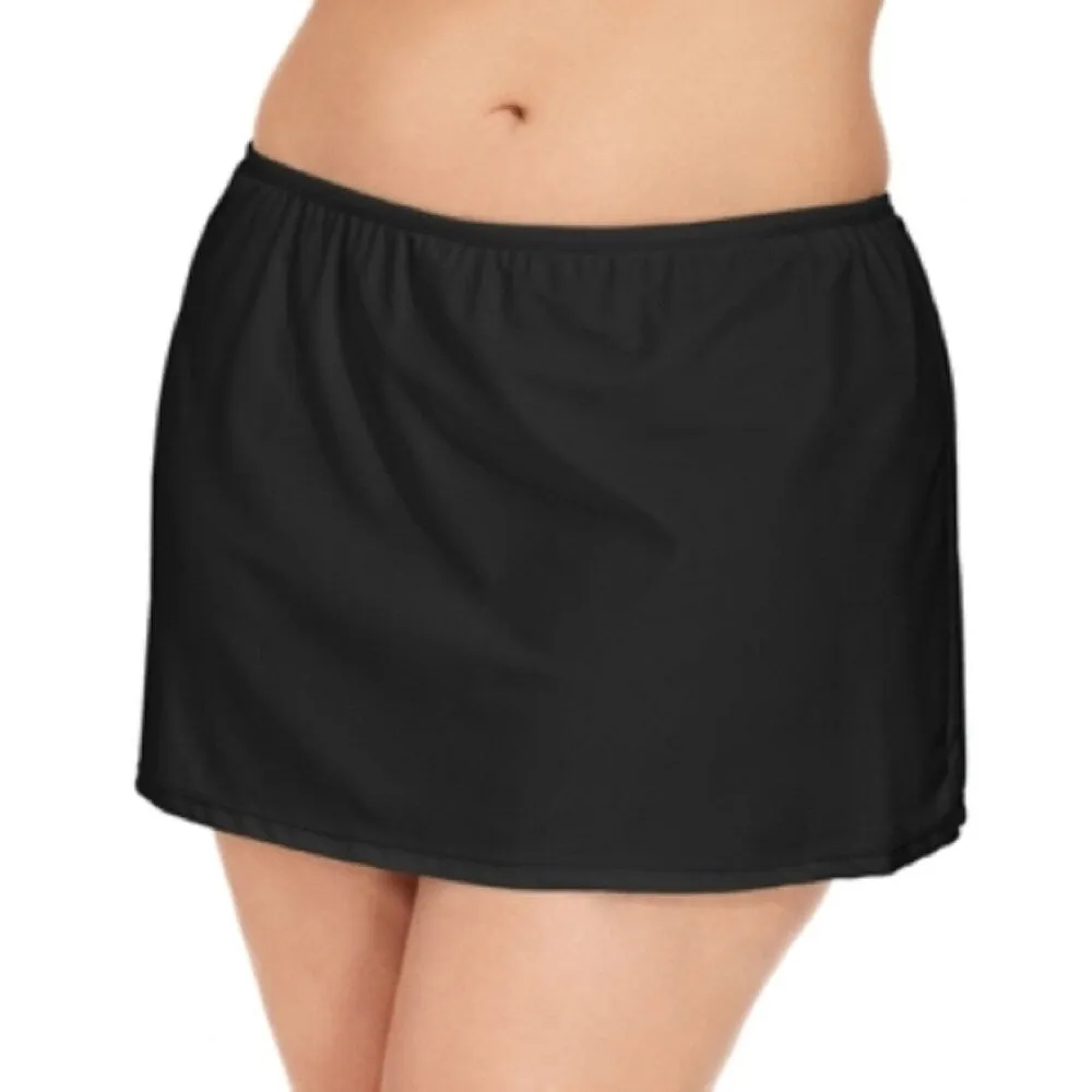 Island Escape Women's Plus Swim Skirt Swimsuit Black sold by Zulily product image thumbnail 4