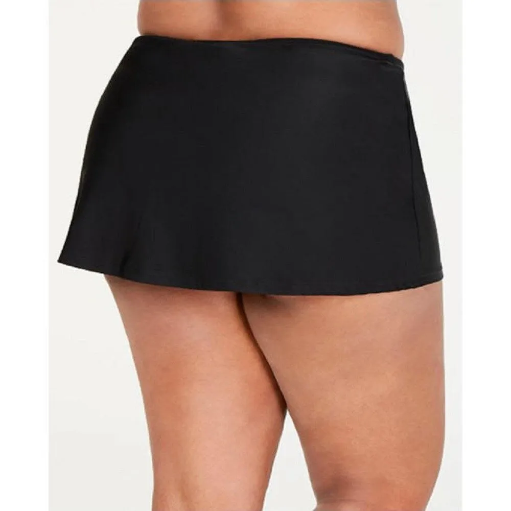 Island Escape Women's Plus Swim Skirt Swimsuit Black sold by Zulily product image thumbnail 5
