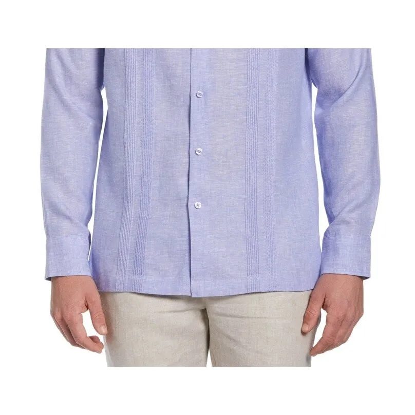 Cubavera Men's Cross Dyed Multi-Pintucked Linen Guayabera Shirt Purple Size XXL - XXLRG S/S sold by Zulily product image thumbnail 3