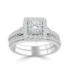 14k Gold Round 1ct TDW Diamond Halo Engagement Ring Set by Auriya sold by Zulily