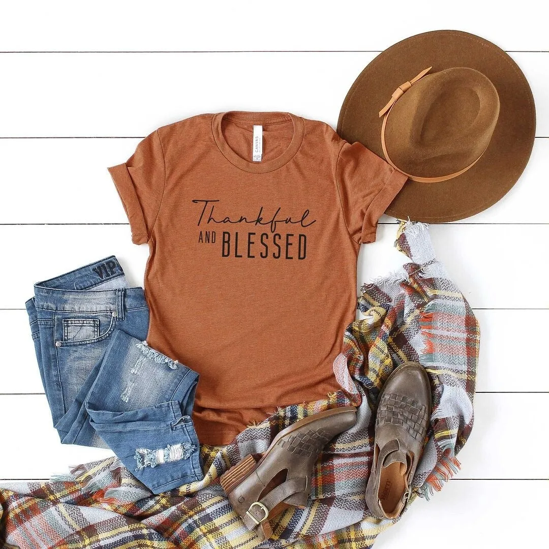 Thankful and Blessed Short Sleeve Tee sold by Zulily