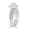 14k Gold Round 1ct TDW Diamond Halo Engagement Ring Set by Auriya sold by Zulily