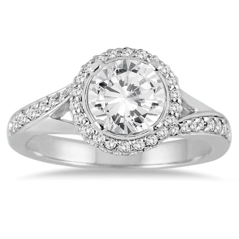 ASG Certified 1 1/2 Carat TW Diamond Engagement Ring in 14K White Gold (J-K Color, I2-I3 Clarity) sold by Zulily