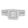 14k Gold Round 1ct TDW Diamond Halo Engagement Ring Set by Auriya sold by Zulily
