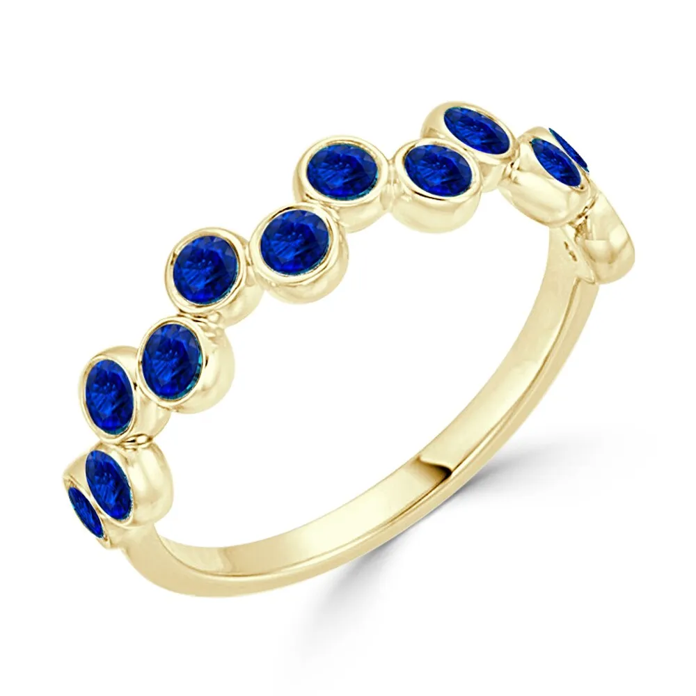 Auriya 10k Gold Petite Stackable 3/4ct TW Sapphire Gemstone Wedding Band sold by Zulily product image thumbnail 5