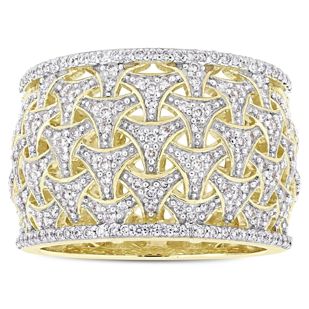 Miadora 14k Yellow Gold 3/4ct TDW Diamond Woven Anniversary Band sold by Zulily