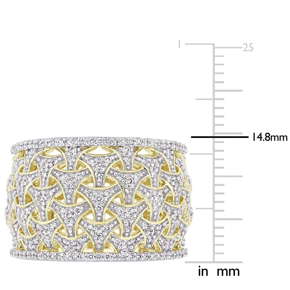 Miadora 14k Yellow Gold 3/4ct TDW Diamond Woven Anniversary Band sold by Zulily product image thumbnail 4