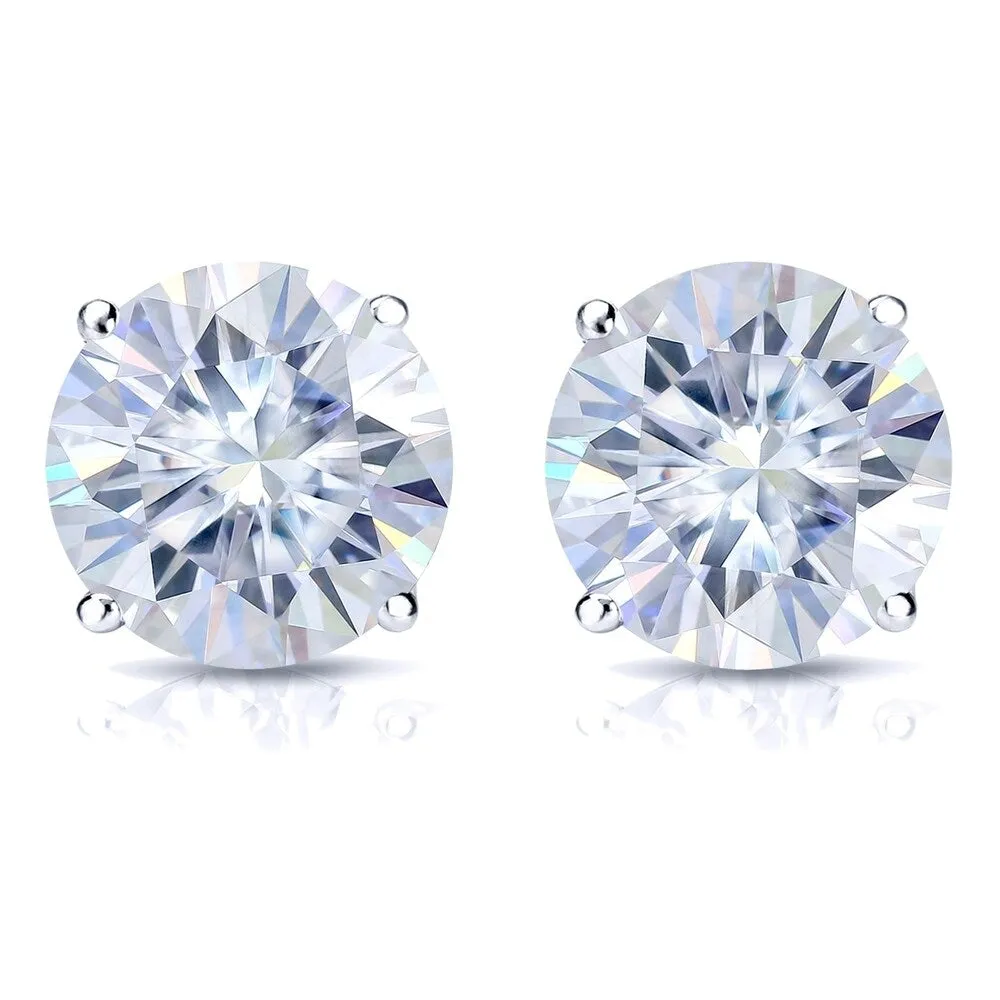 Auriya 14k Gold 2ctw Round Moissanite Stud Earrings - 6.5 mm, Screw-Backs sold by Zulily product image thumbnail 4