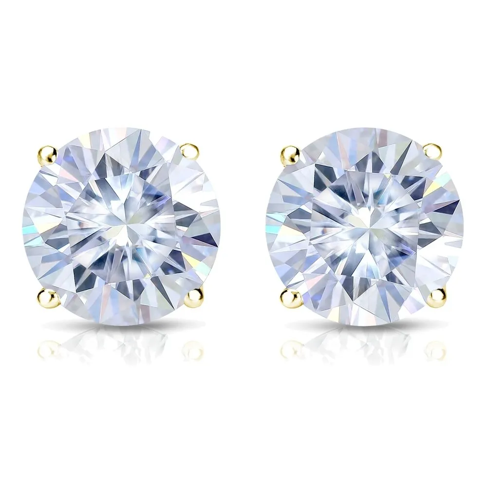 Auriya 14k Gold 2ctw Round Moissanite Stud Earrings - 6.5 mm, Screw-Backs sold by Zulily product image thumbnail 5