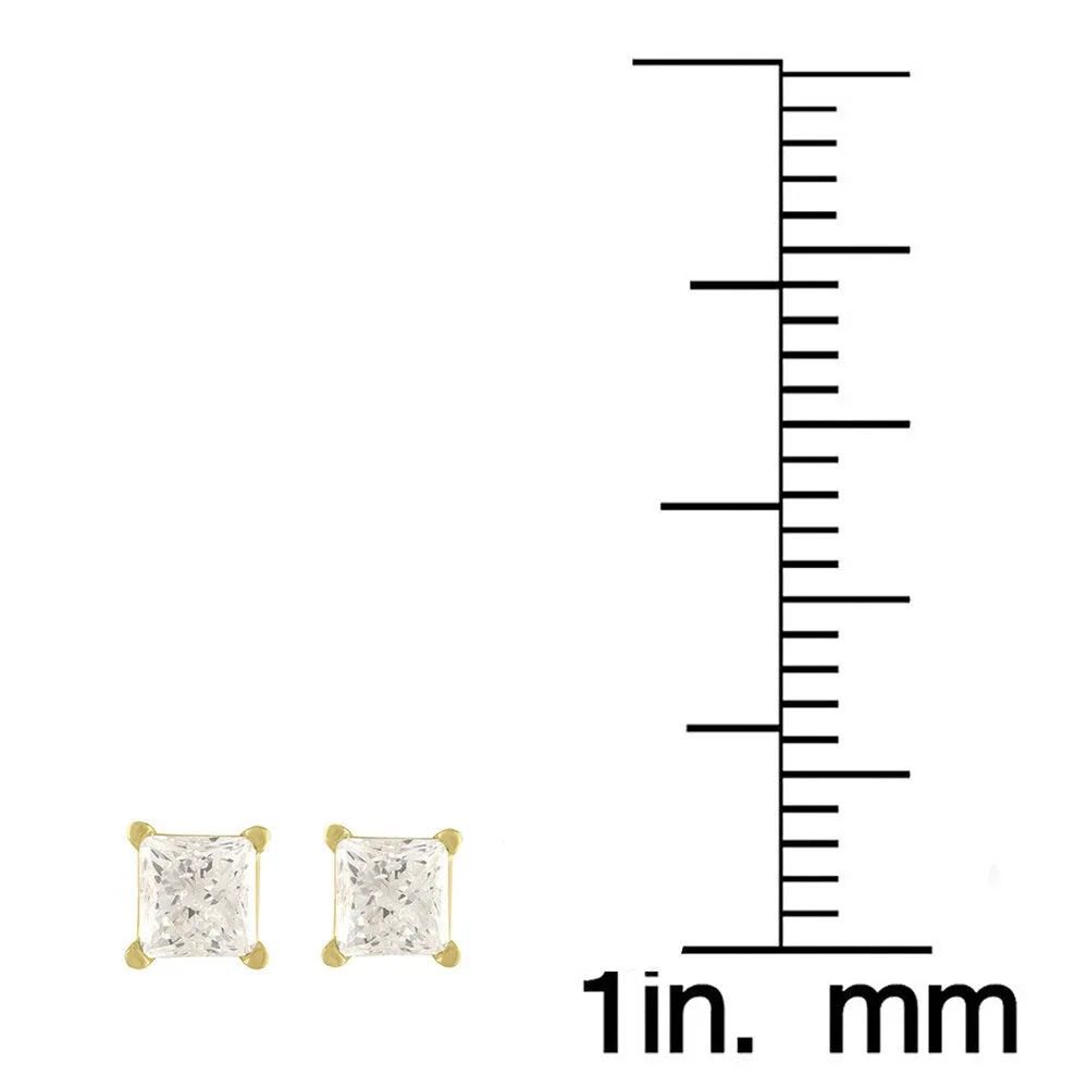 14K Diamond Stud Earring Yellow gold (1/2cttw H-I Color, I2 Clarity) sold by Zulily product image thumbnail 3