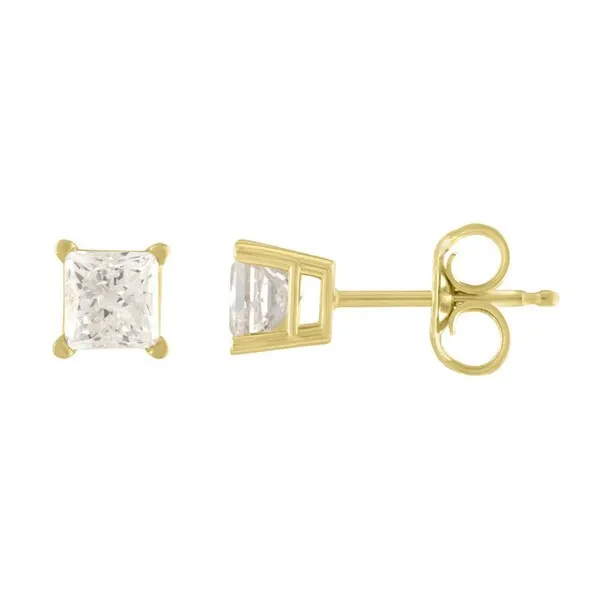 14K Diamond Stud Earring Yellow gold (1/2cttw H-I Color, I2 Clarity) sold by Zulily product image thumbnail 2