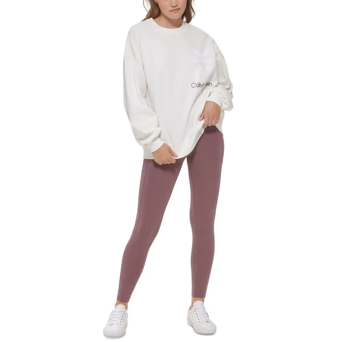 Calvin Klein Women's High Waisted Slip Pocket Leggings Brown Size X-Large sold by Zulily product image thumbnail 2