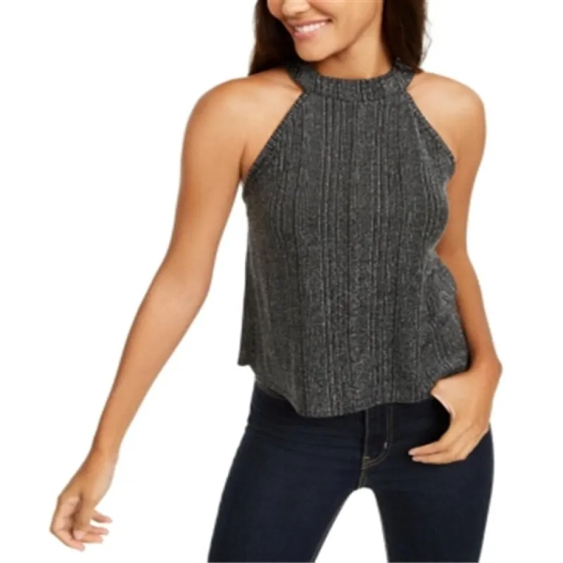 Say What Junior's Shine Halter Top Silver Gray Size M sold by Zulily