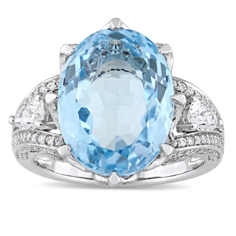 Miadora Signature Collection 14k White Gold Natural Apetite and 1 1/10ct TDW Diamond Vintage Filigre - Green sold by Zulily