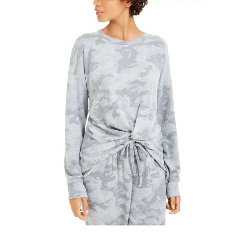 Hippie Rose Juniors' Cozy Twist-Front Top Blue Size X-Small sold by Zulily