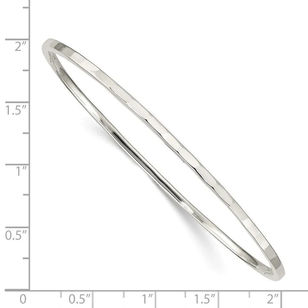 Curata 925 Sterling Silver 7.75" 2mm Thin Simple Polished Slip on Bangle Bracelet sold by Zulily product image thumbnail 2