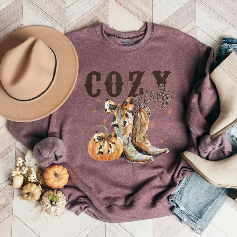 Coquette Fall Western Boots Graphic Sweatshirt sold by Zulily