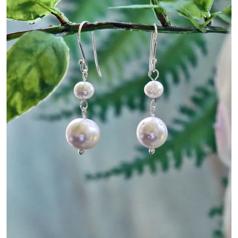 Dual Pearl Drop Earring sold by Zulily