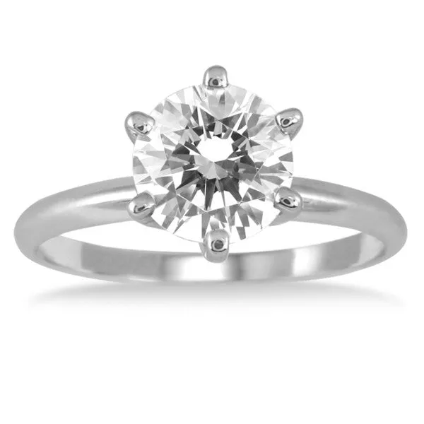 PREMIUM QUALITY - 1 1/2 Carat Diamond Solitaire Ring in 14K White Gold (E-F Color, SI1-SI2 Clarity) sold by Zulily product image thumbnail 2