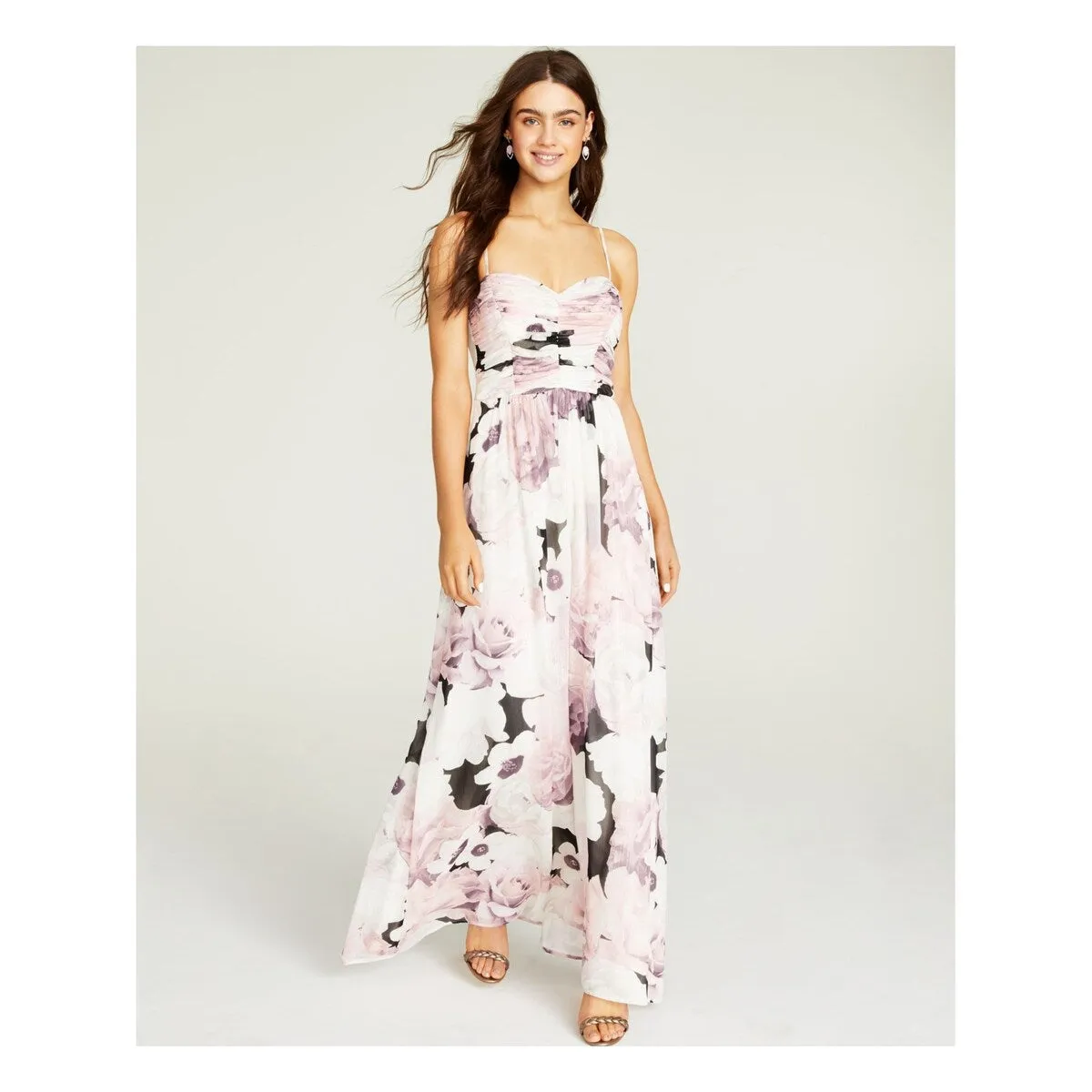 TRIXXI Women's Spaghetti Strap Full Length Formal Dress Pink Size 0 sold by Zulily