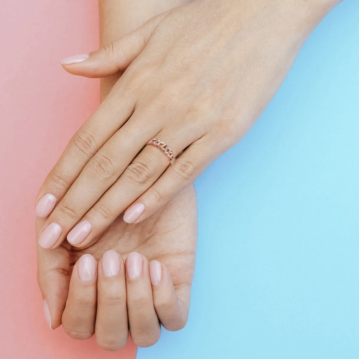 1/10ct TDW Diamond Cuban Link Men's Ring in 10k Gold sold by Zulily product image thumbnail 2