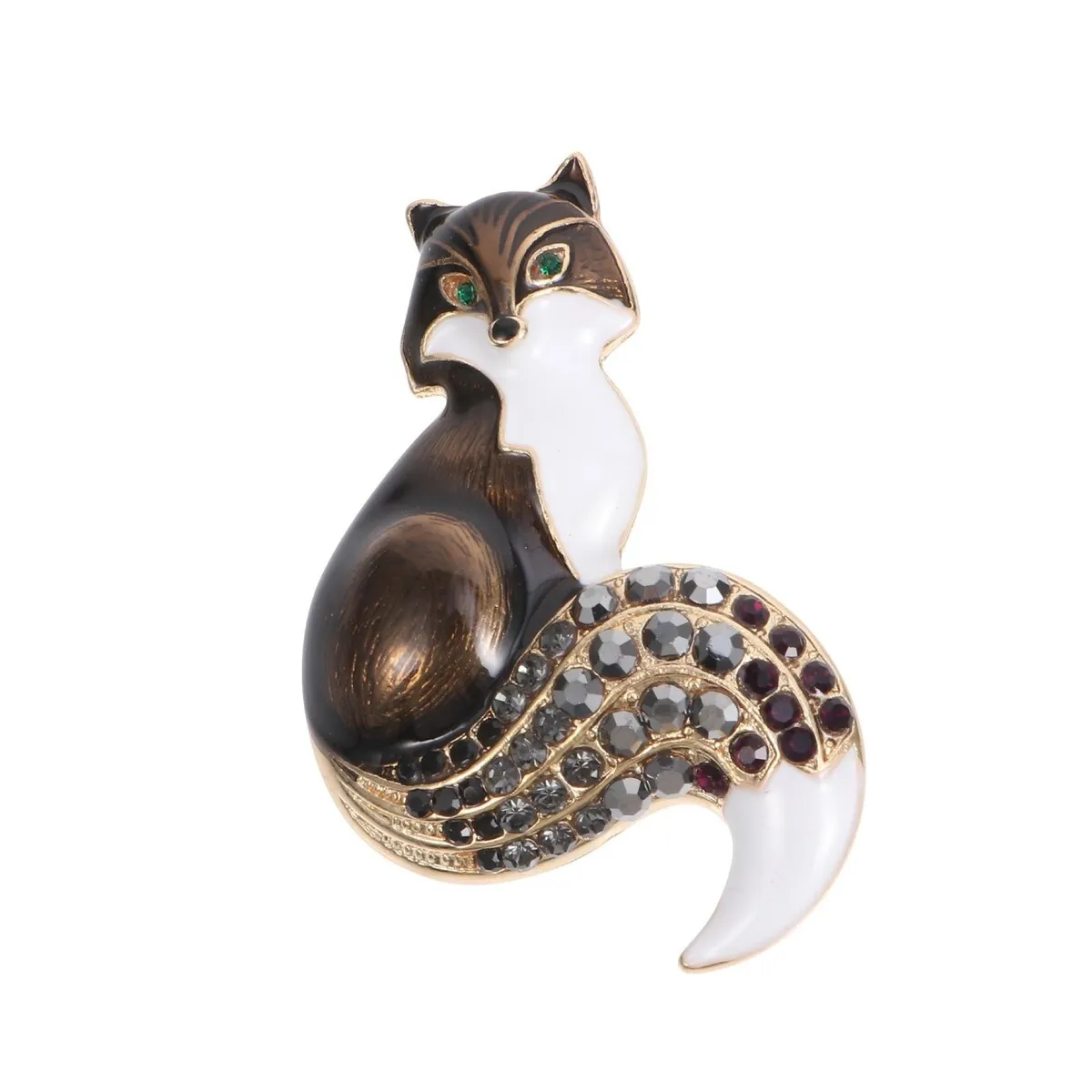 Don't AsK Brown Fox Brooch with Crystal Accents sold by Zulily