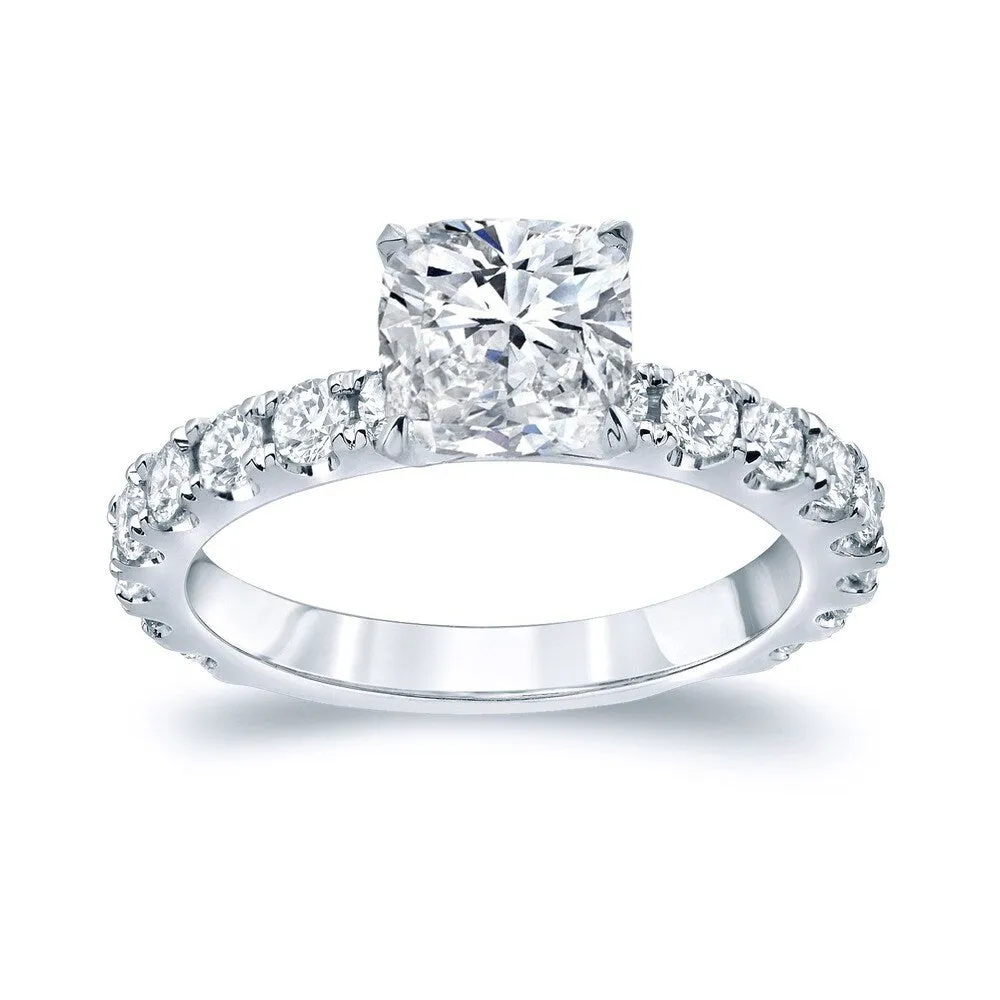 Auriya 14k Gold 2 1/2ctw Cushion-cut Diamond Engagement Ring Certified sold by Zulily