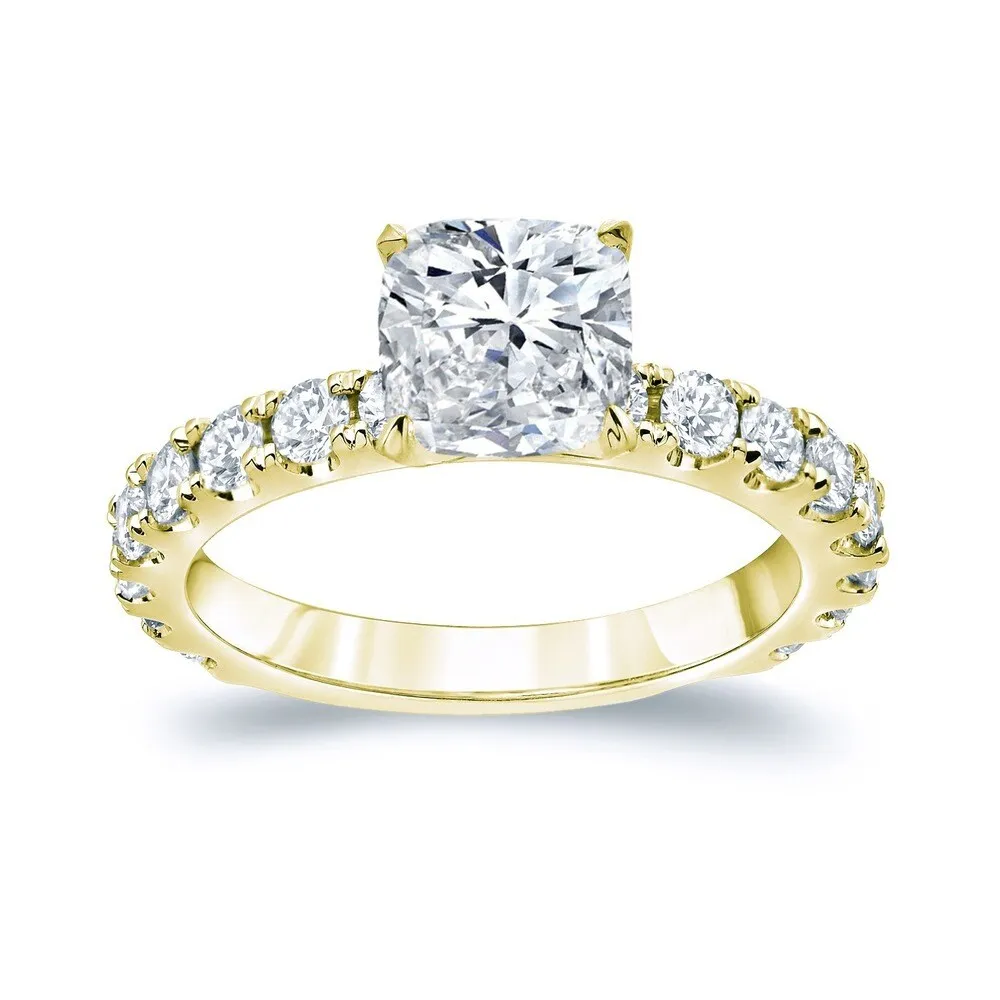 Auriya 14k Gold 2 1/2ctw Cushion-cut Diamond Engagement Ring Certified sold by Zulily product image thumbnail 2