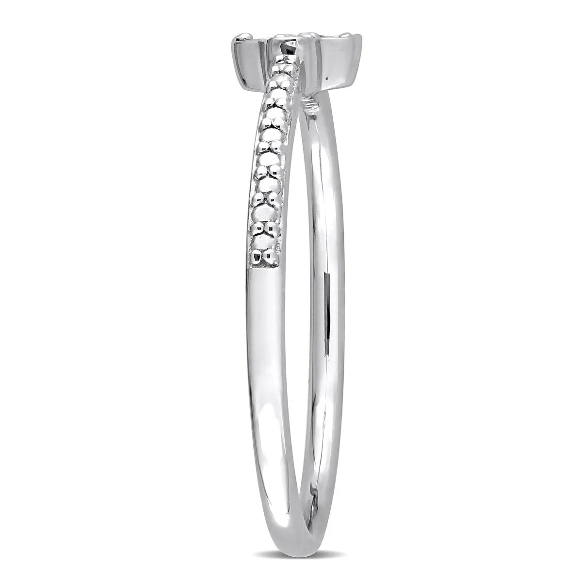 Miadora Diamond Accent Quatrefoil Promise Stacking Ring in Sterling Silver sold by Zulily product image thumbnail 2