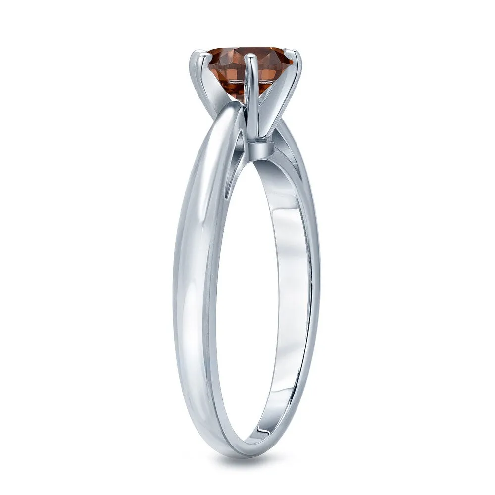 Auriya 1ctw 6 Prong Round Solitaire Brown Diamond Ring 14k Gold sold by Zulily product image thumbnail 5