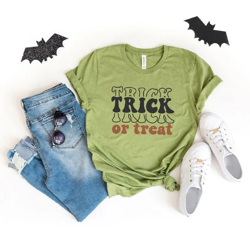 Trick or Treat Stacked Short Sleeve Tee sold by Zulily
