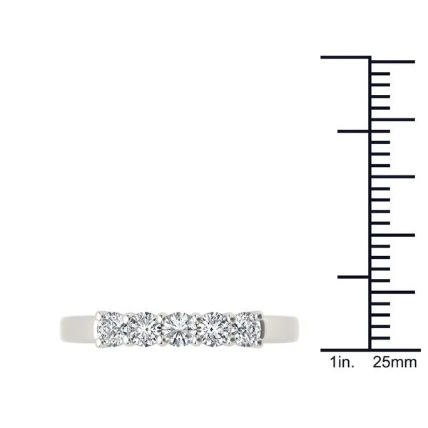 De Couer IGI Certified 14k White Gold 1/2ct TDW Diamond Wedding Anniversary Band - White H-I sold by Zulily product image thumbnail 4