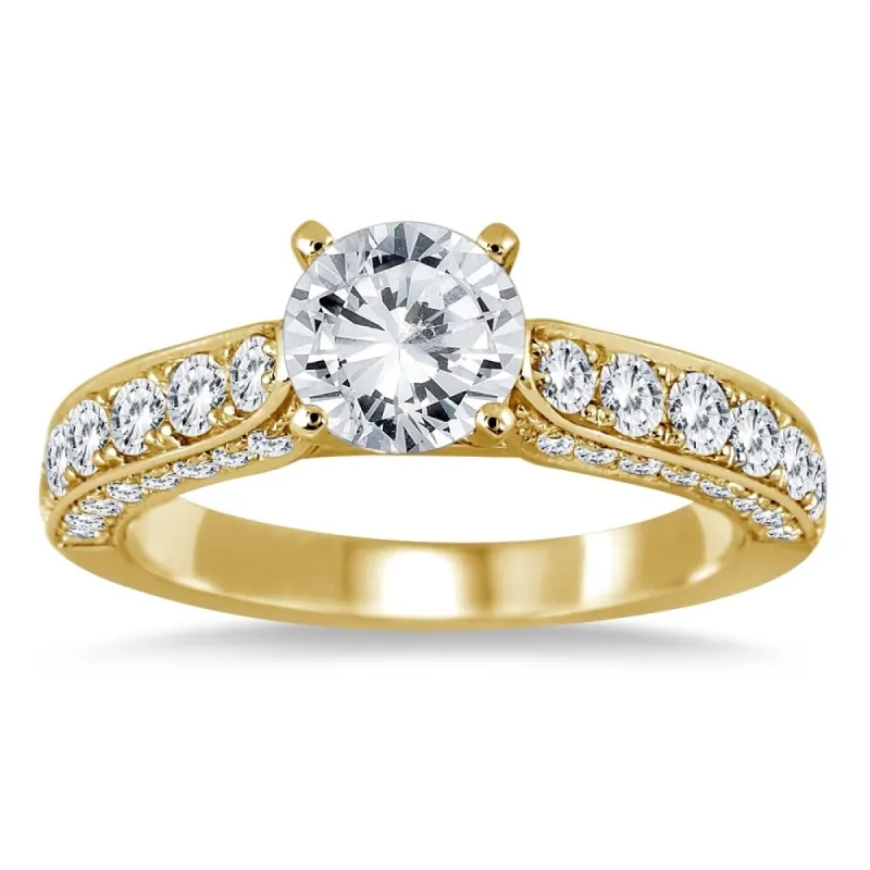 AGS Certified 1 7/8 Carat TW Diamond Ring in 14K Yellow Gold (J-K Color, I2-I3 Clarity) sold by Zulily