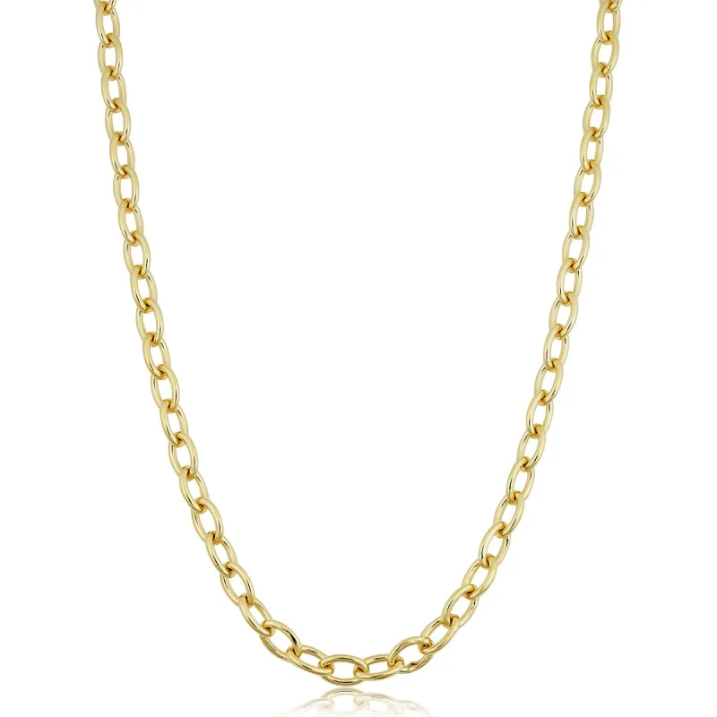 Solid 14k Gold Filled 5.1 mm Oval Link Chain Necklace for Men and Women (16, 18, 20, 24 or 30 inches) sold by Zulily