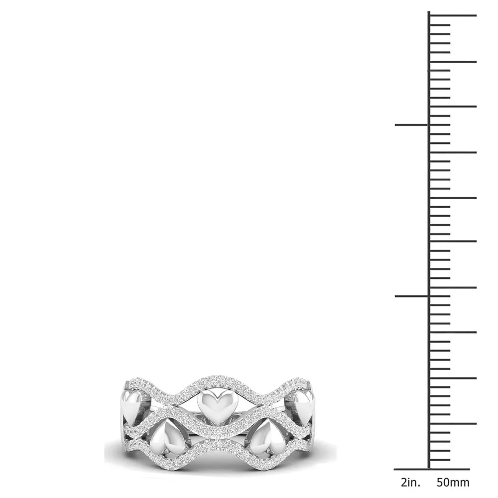 De Couer 10k Gold 1/5ct TDW Diamond Heart Ring sold by Zulily product image thumbnail 4