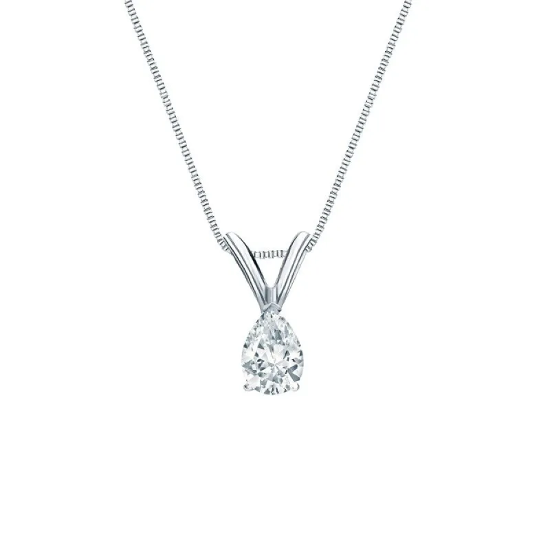 Auriya 1/4ctw Pear-cut Diamond Solitaire Necklace 14k Gold (G-H, SI1-SI2) sold by Zulily