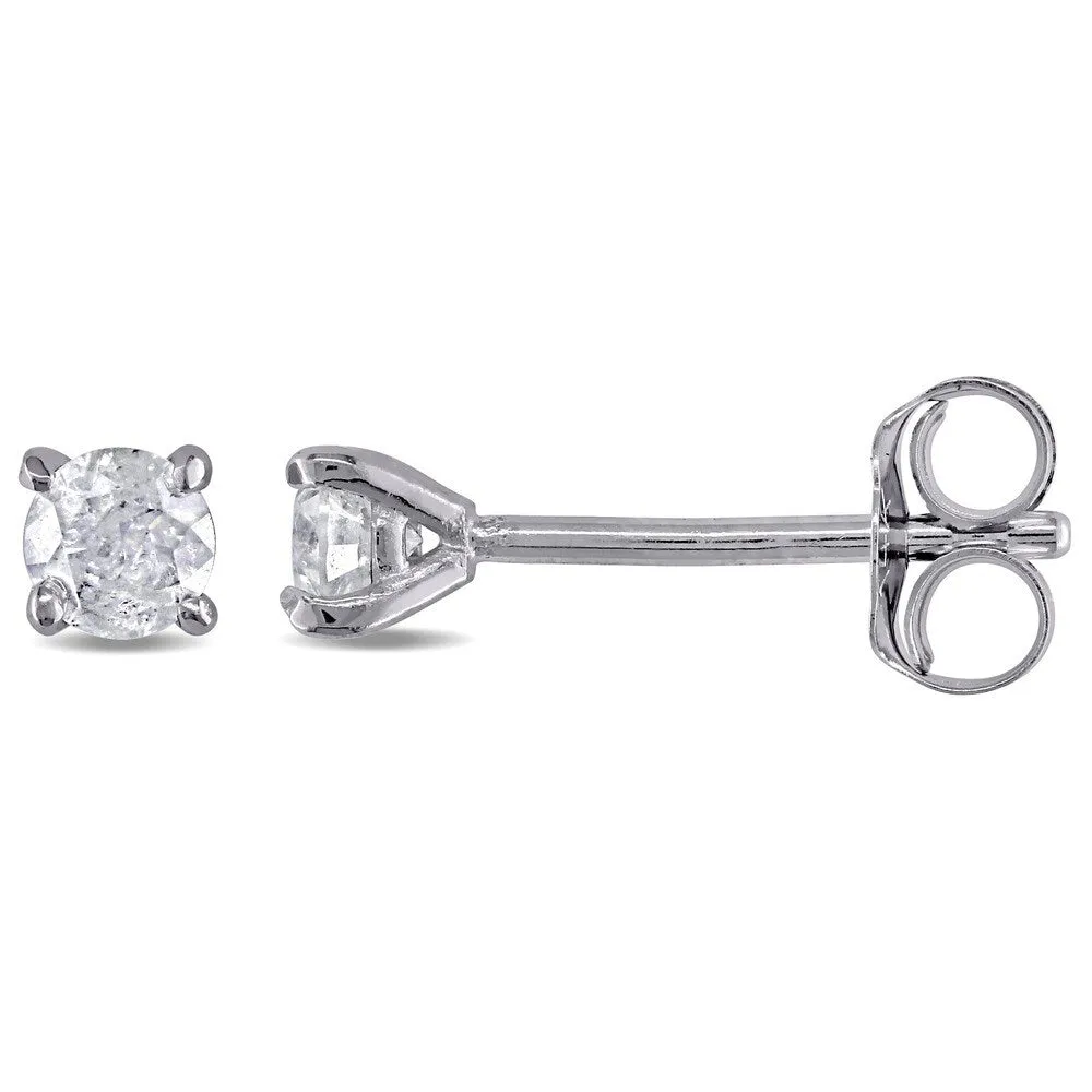 Miadora 1/4ct TDW Diamond Martini-Style Stud Earrings in 14k White Gold sold by Zulily