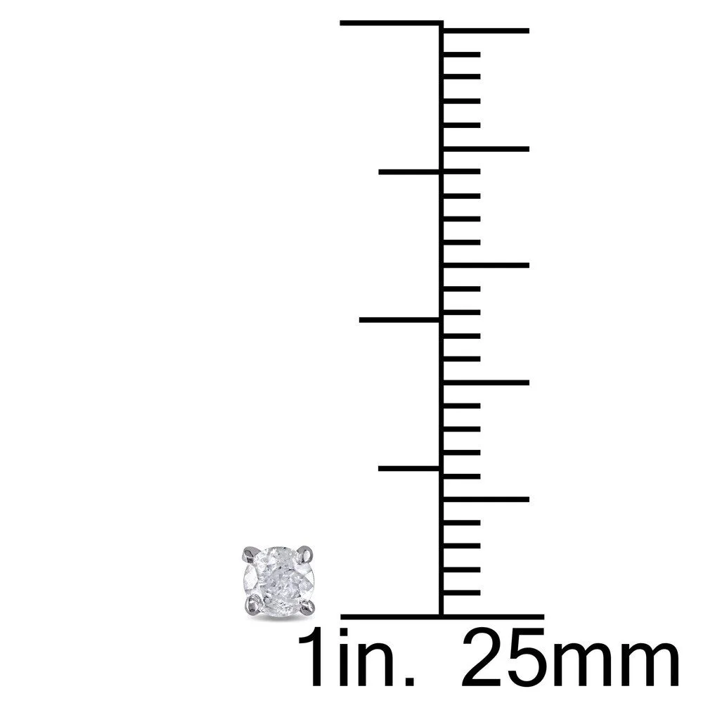 Miadora 1/4ct TDW Diamond Martini-Style Stud Earrings in 14k White Gold sold by Zulily product image thumbnail 2