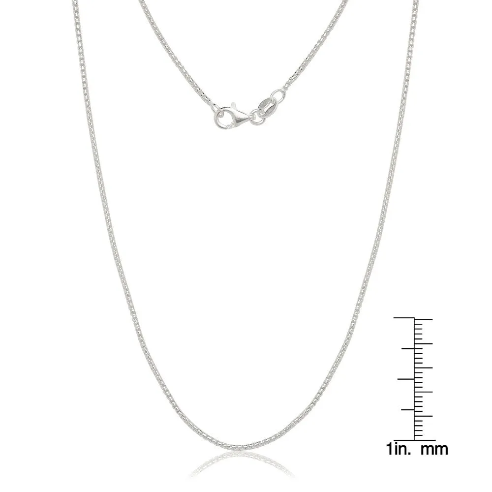 Italian Sterling Silver 1.25mm Half-round Box Chain (16"-30") - White sold by Zulily product image thumbnail 2