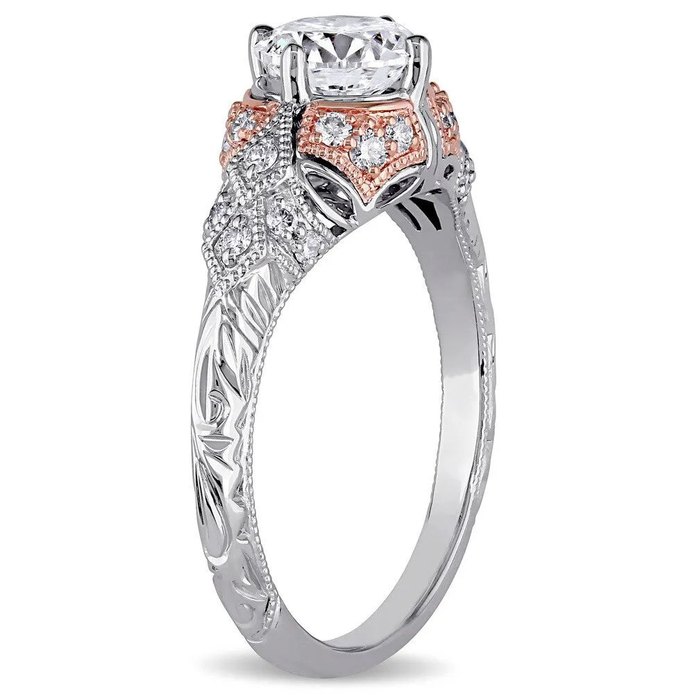 Miadora 14k Two-tone Gold 1 1/4ct TDW Vintage Diamond Ring - White sold by Zulily product image thumbnail 2