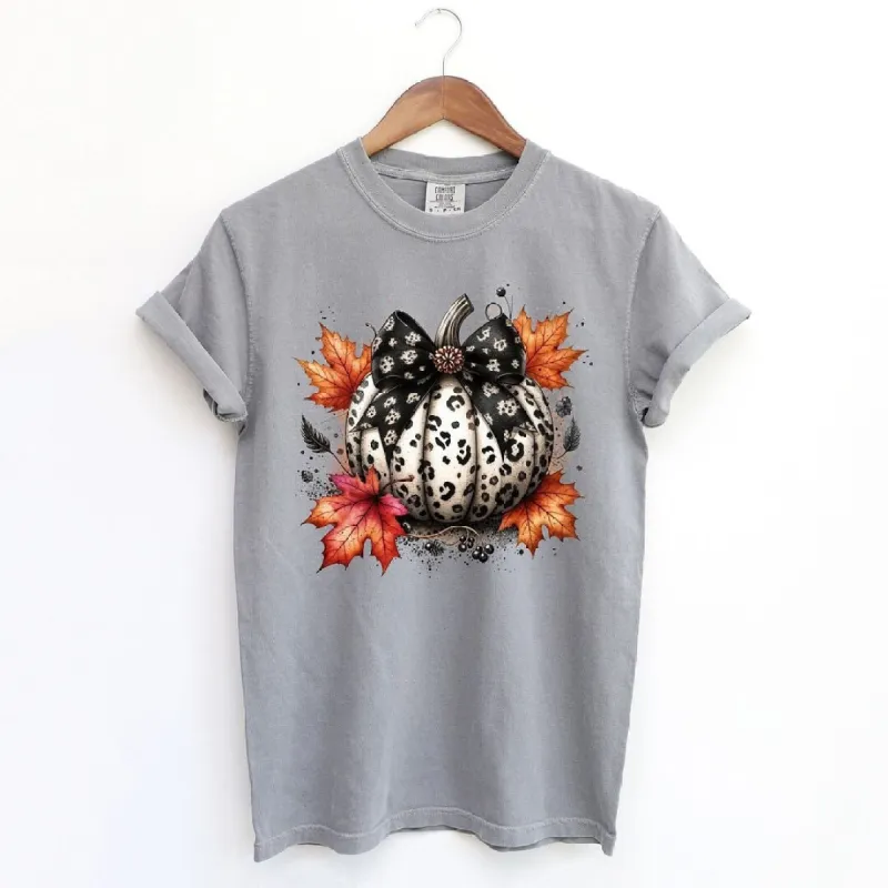 Coquette Animal Print Pumpkin Garment Dyed Tee sold by Zulily