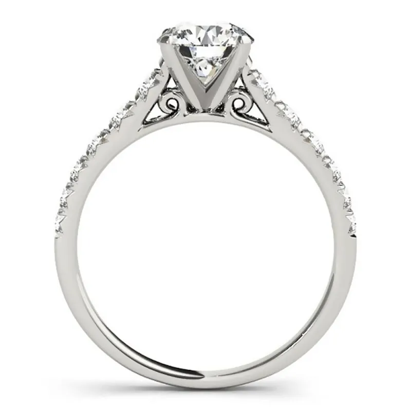Auriya 14k Gold Classic 2 1/2ct Moissanite and Diamond Engagement Ring 1/3ctw sold by Zulily