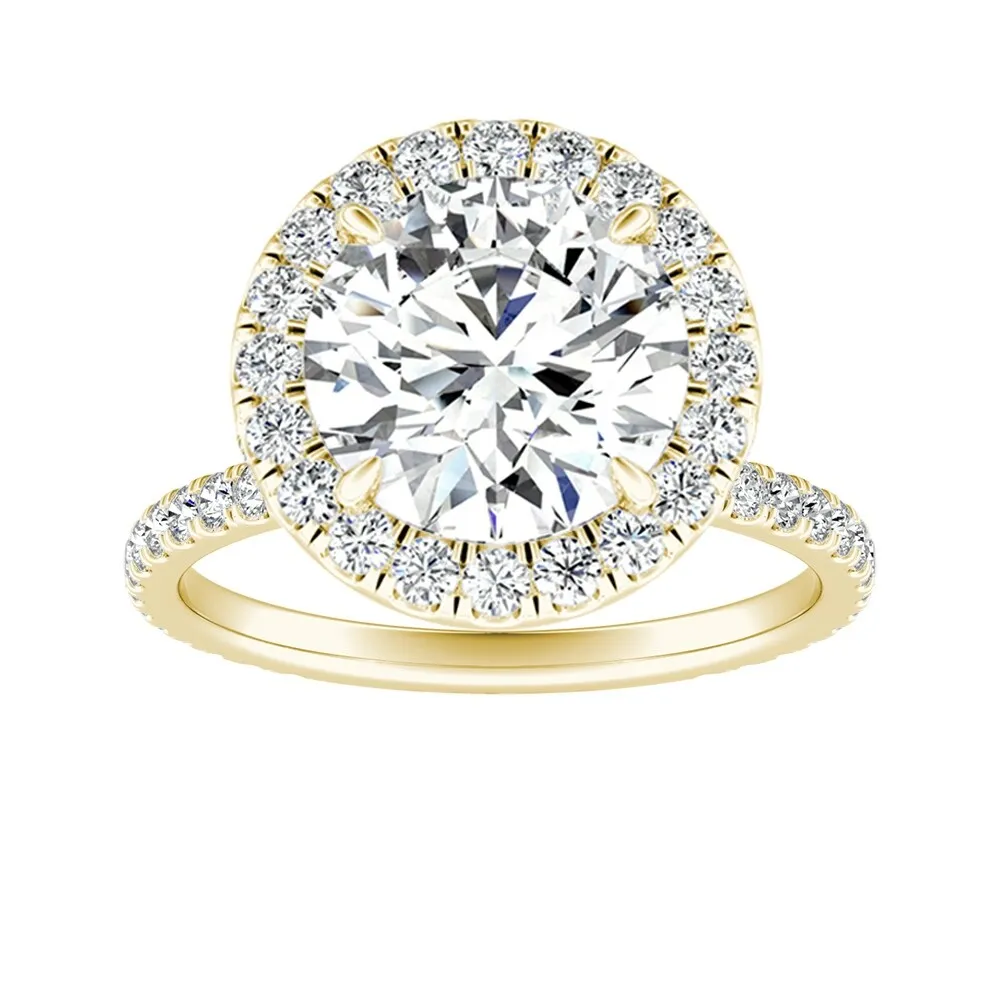 Auriya 14k Gold 4ctw Moissanite Halo Diamond Engagement Ring 5/8ct TDW sold by Zulily product image thumbnail 2