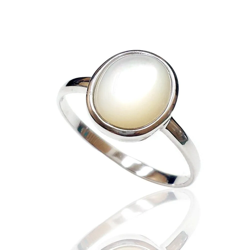 Vera & Co. Minimalism Oval Mother of Pearl Ring sold by Zulily