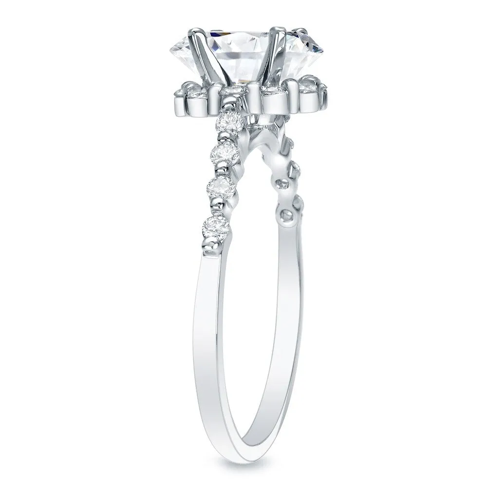 Auriya 14k Gold 1 1/2ctw Certified Diamond Bridal Ring Set (H-I, SI1-SI2) sold by Zulily product image thumbnail 2