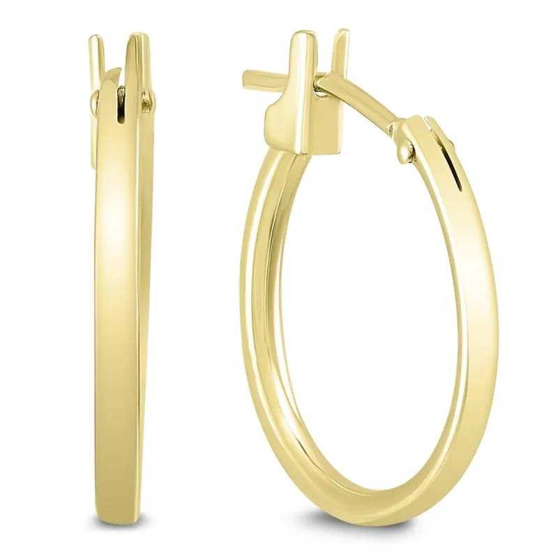 14MM Hoop Earrings in 14K Yellow Gold sold by Zulily