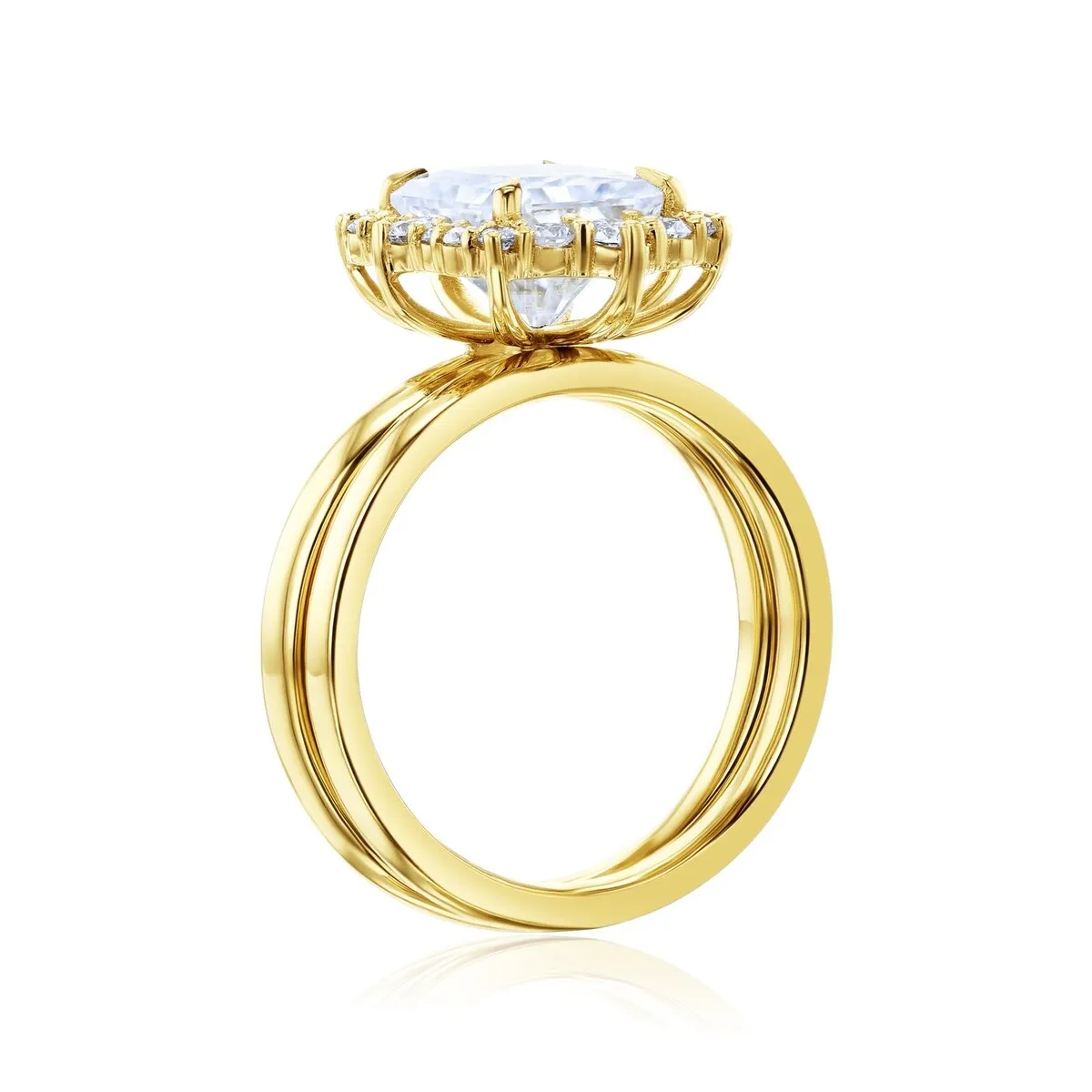 Annello by Kobelli 14k Gold Forever One Raina Bridal Set (DEF/VS, DEF/VS) sold by Zulily product image thumbnail 4