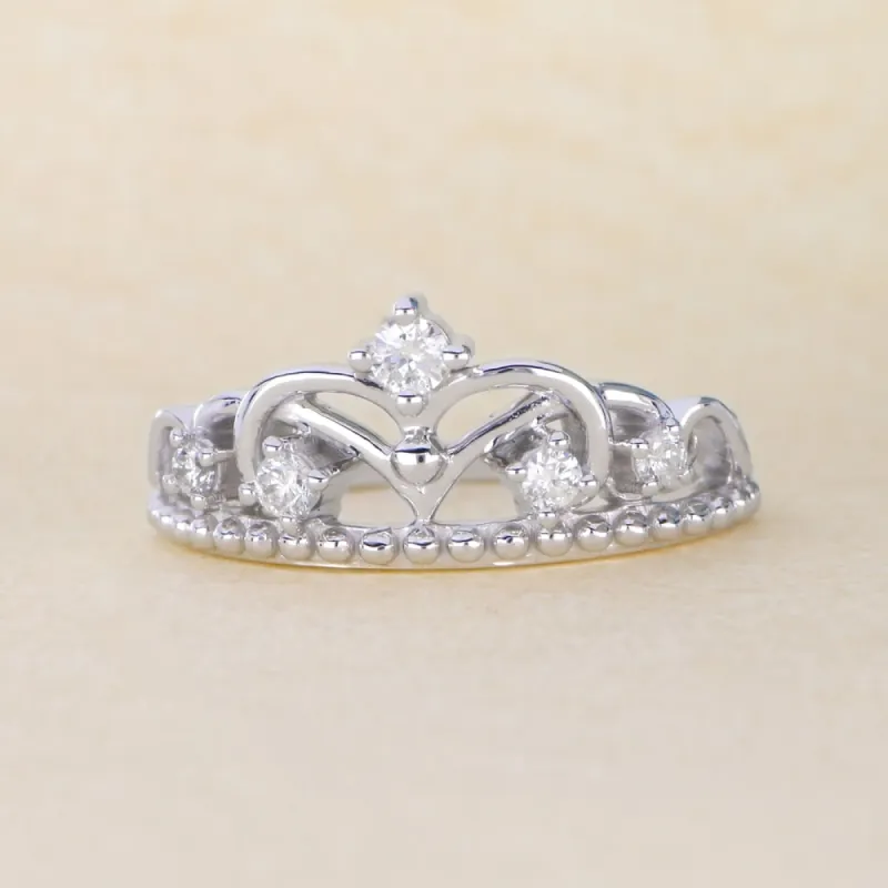 1/4ct TDW Diamond Crown Ring in 10k Gold by De Couer sold by Zulily
